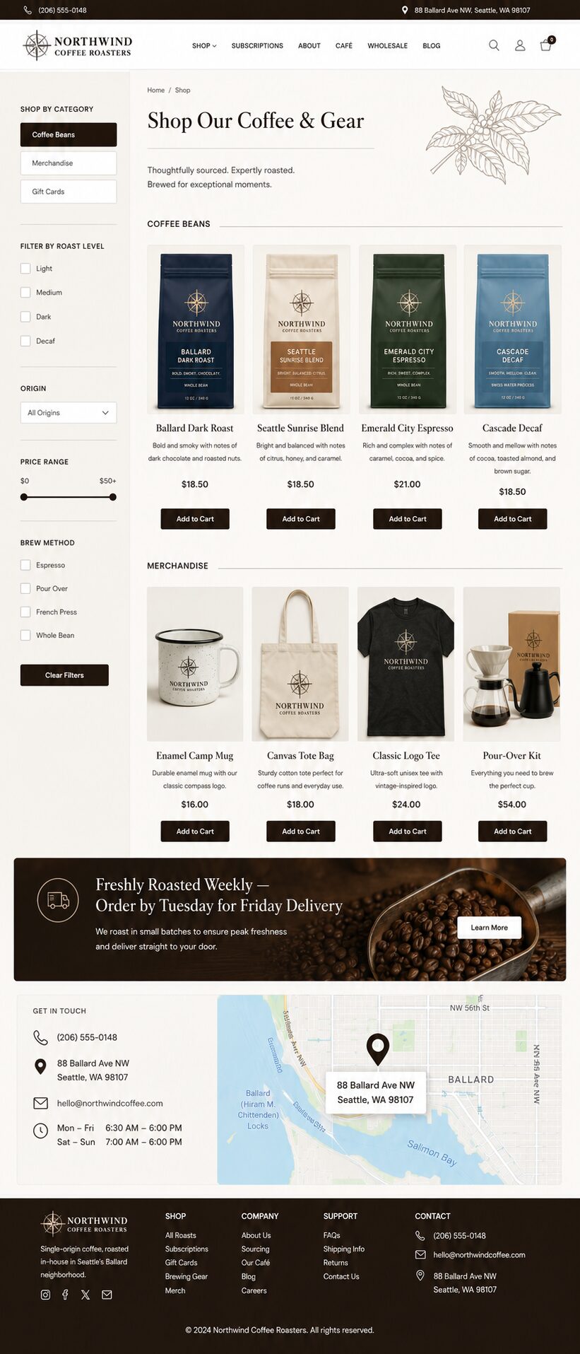 Shop design mockup