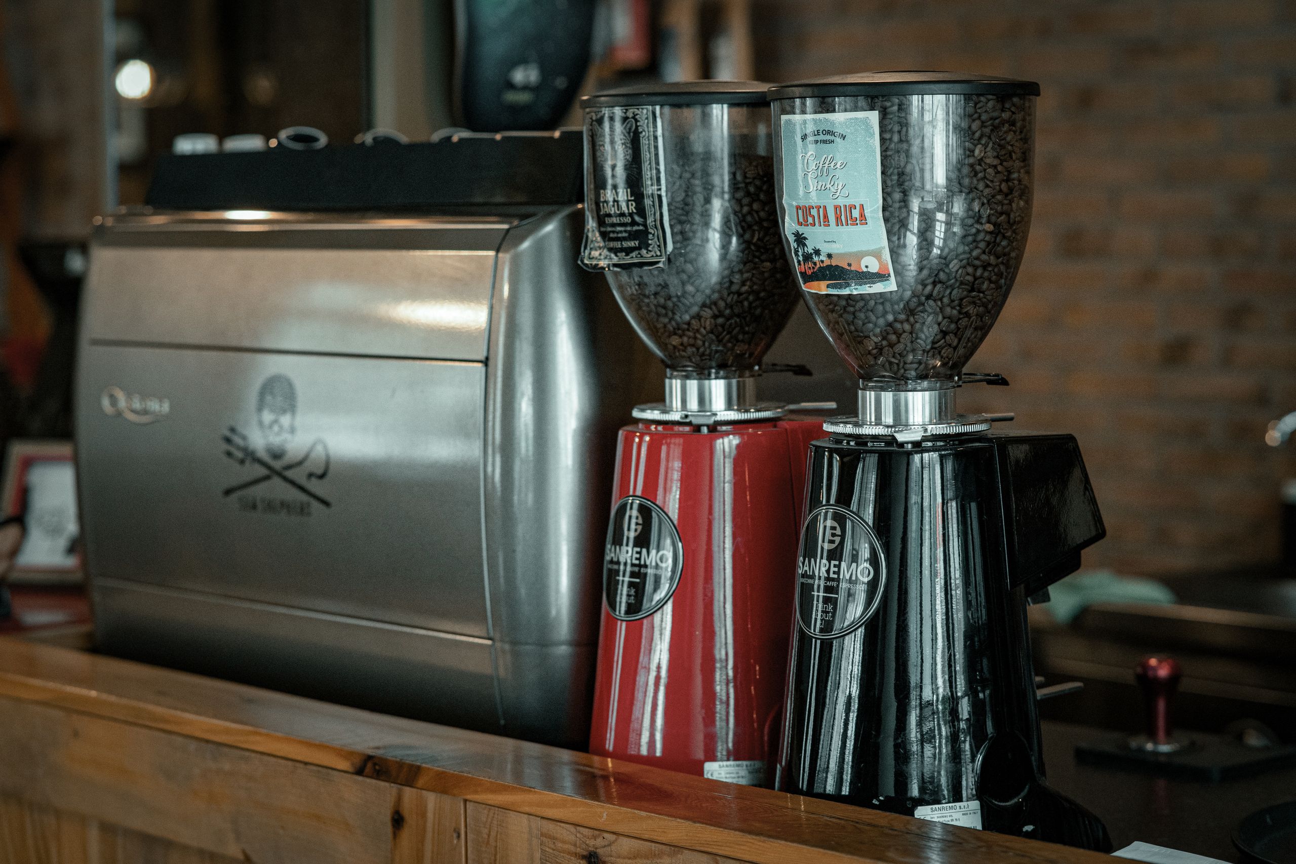 Espresso machine and grinder